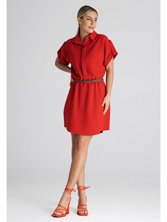 FIGL FIGL Vestito da giorno M1001 Rosso Regular Fit