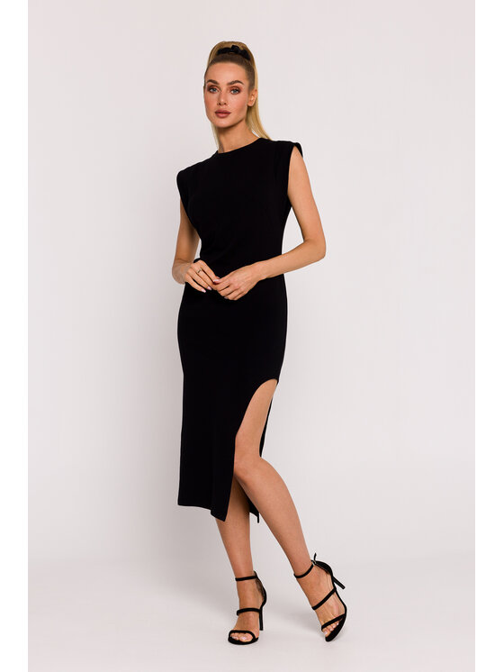 Made of Emotion Made of Emotion Večerné šaty M787 Čierna Generous Fit