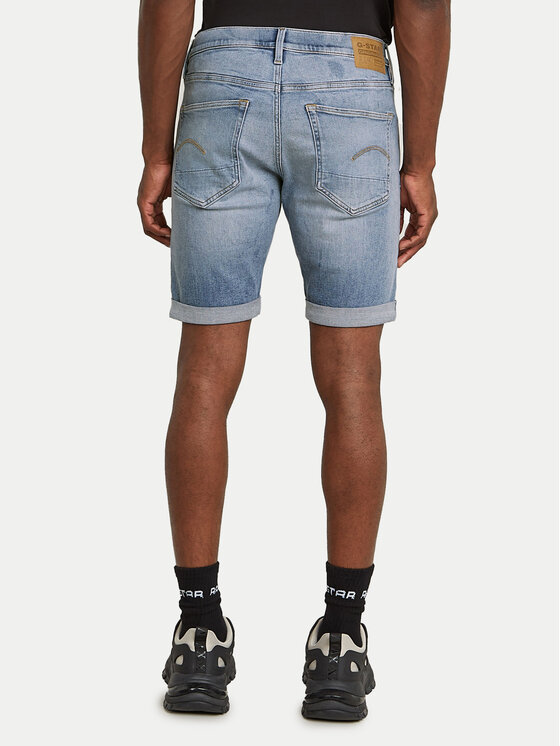 G-Star Raw G-Star Raw Szorty jeansowe 3301 D10481-D760 Niebieski Slim Fit
