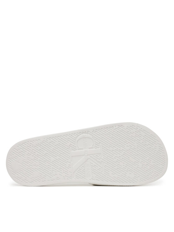 Calvin Klein Jeans Calvin Klein Jeans Šľapky Slide Monogram Wn Logo Ck YW0YW01967 Biela