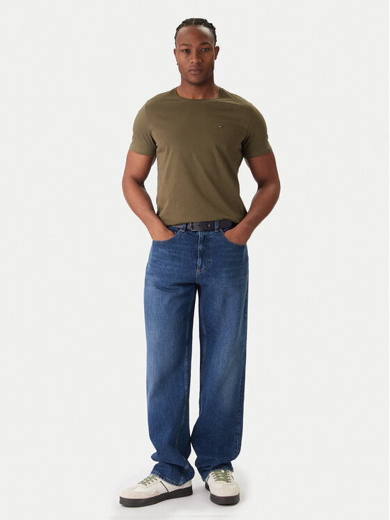 Tommy Jeans Tommy Jeans T-shirt DM0DM04411 Zelena Slim Fit