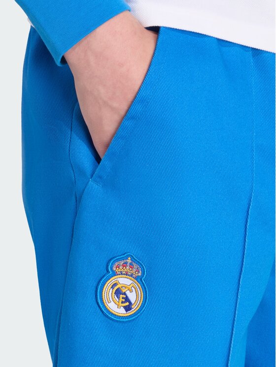 adidas adidas Spodnie materiałowe Originals Real Madrid Błękitny Loose Fit