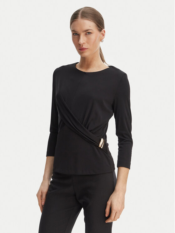 Rinascimento Rinascimento Блуза CFC0127695003 Черен Slim Fit