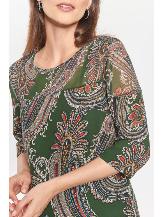 QUIOSQUE QUIOSQUE Bluzka 2KG005955 Zielony Regular Fit