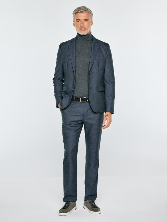 BIG STAR BIG STAR Chinosy LOJANESER Granatowy Slim Fit