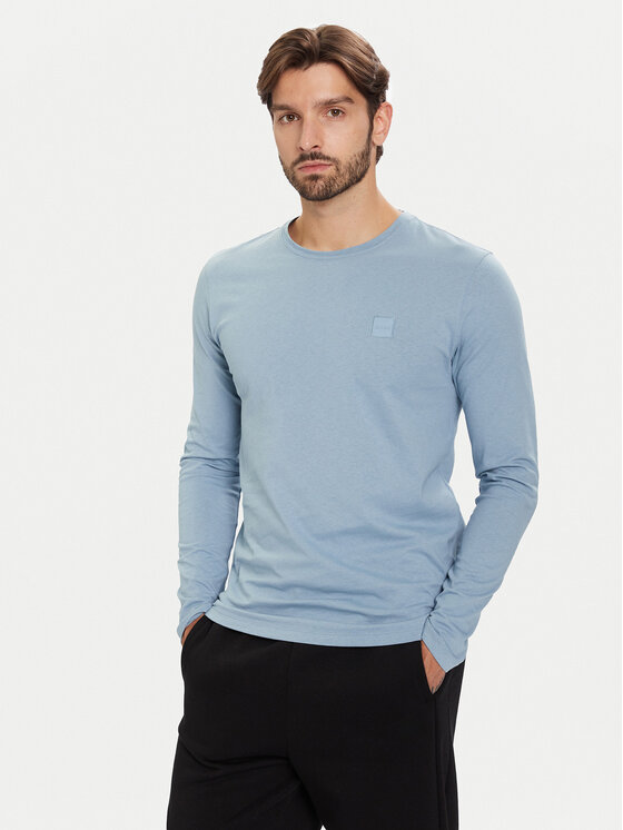 BOSS BOSS Longsleeve Tacks 50512111 Himmelblau Regular Fit