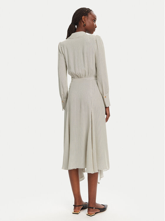 Elisabetta Franchi Elisabetta Franchi Sukienka koszulowa AB86552E2 E84 Écru Regular Fit