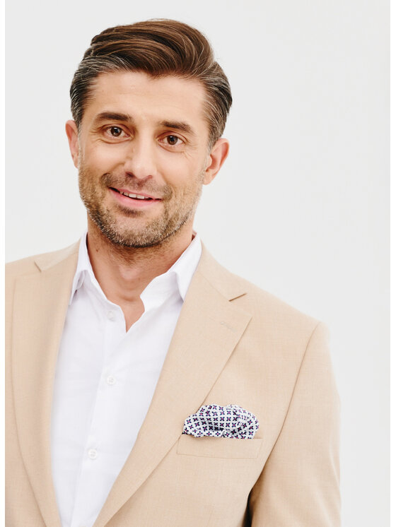 Pako Lorente Pako Lorente Marynarka P25SF-3G-009 Beżowy Slim Fit