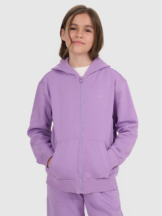 4F 4F Bluza 4FJRAW25TSWSF2466-51S Fioletowy Oversize