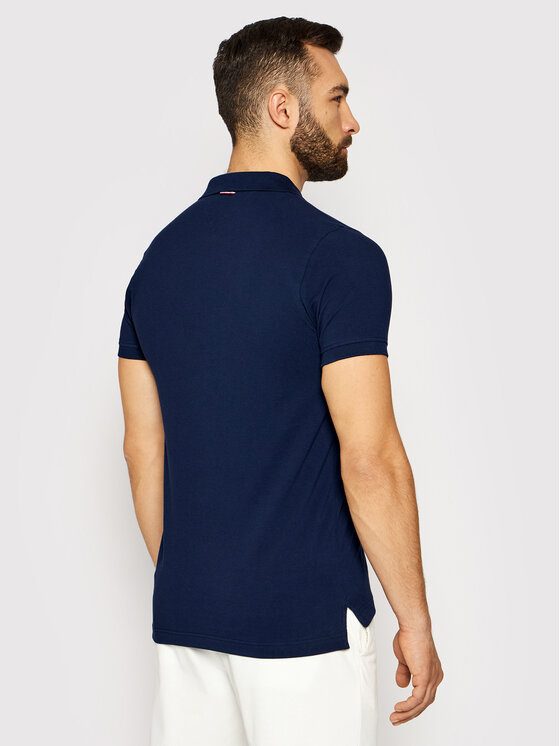 Tommy Hilfiger Tommy Hilfiger Polo Placket MW0MW17788 Granatowy Slim Fit