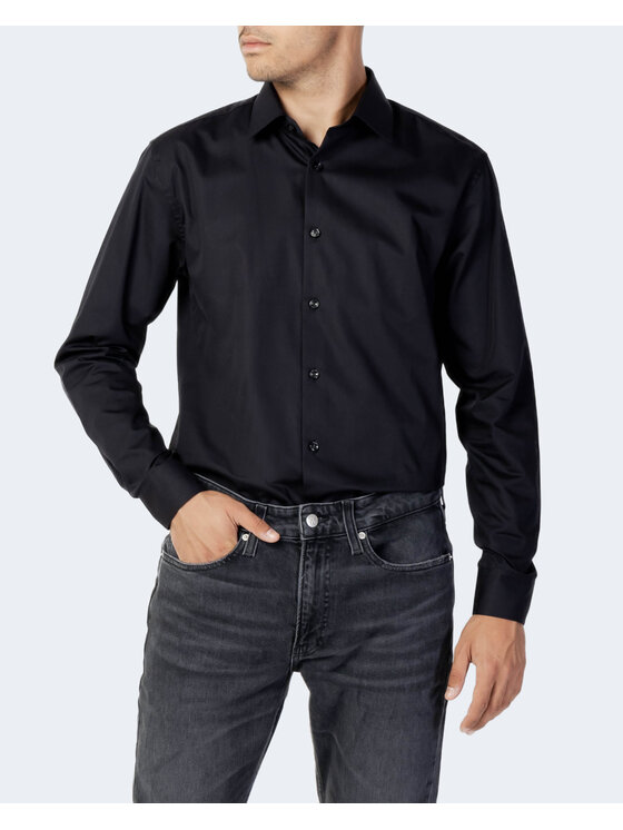 Selected Homme Selected Homme Πουκάμισο SLHREGETHAN SHIRT LS CLASSIC B NOOS Μαύρο Classic Fit