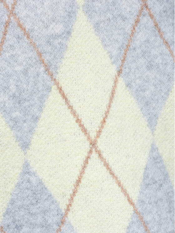 Ombre Ombre Sweter OW-SW-E0030 Szary Relaxed Fit