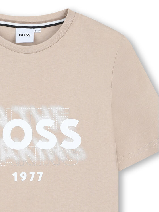 BOSS BOSS Тишърт J52046 S Бежов Regular Fit
