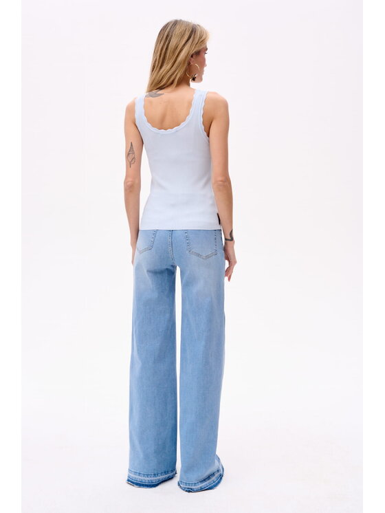 blue shadow blue shadow Top 8076-51 Niebieski Regular Fit
