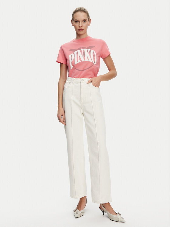 PINKO PINKO Тишърт 101752 A2CT N55 Розов Regular Fit