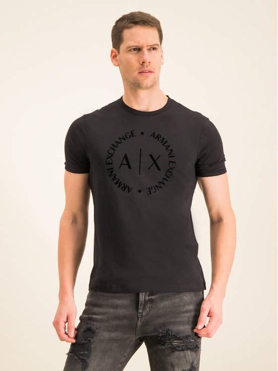 Armani Exchange Armani Exchange Marškinėliai 8NZTCD Z8H4Z 1200 Juoda Regular Fit