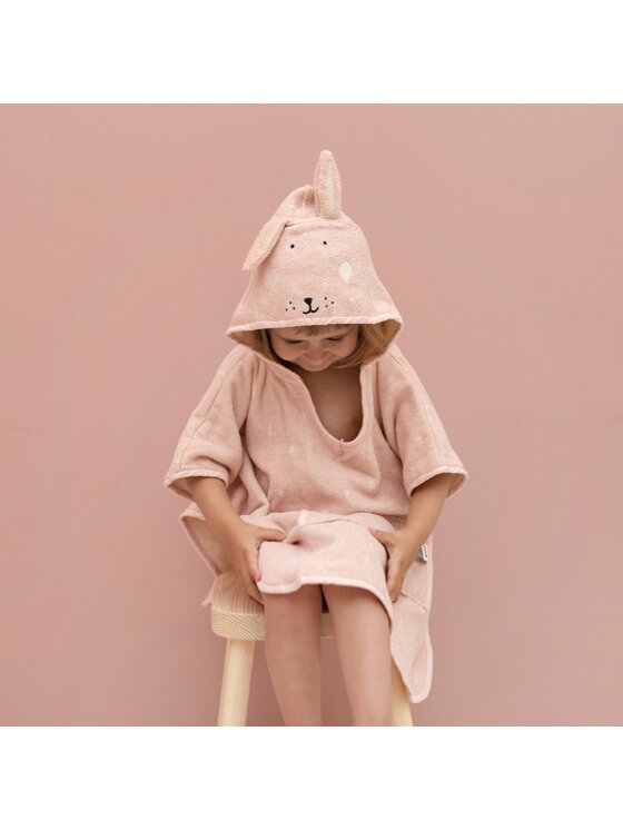 Trixie Baby Trixie Baby Ponczo Ponczo Kąpielowe z Kapturem - Królik Różowy