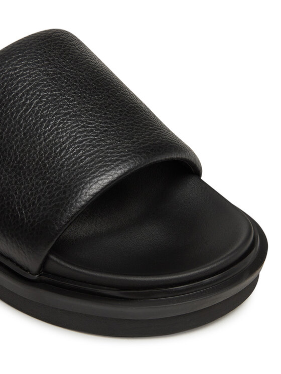 Calvin Klein Jeans Calvin Klein Jeans Klapki Flat Molded Slide Sandal Lth YM0YM01225 Czarny