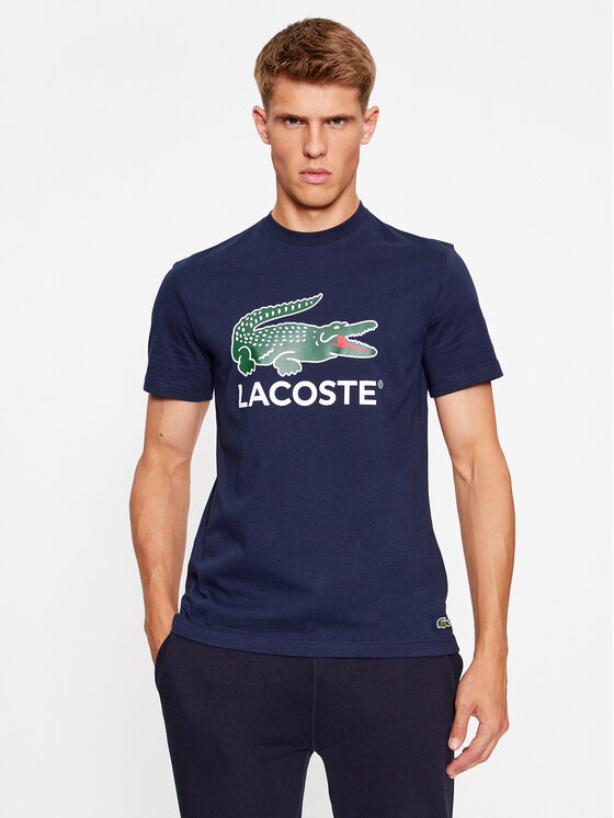 Lacoste T-krekls TH1285 Tumši zils Regular Fit