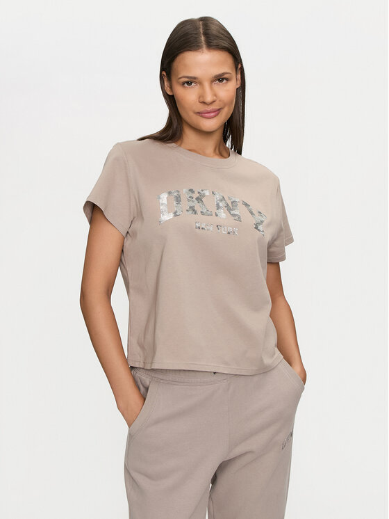 DKNY Sport T-krekls DP4T9991 Bēšs Relaxed Fit