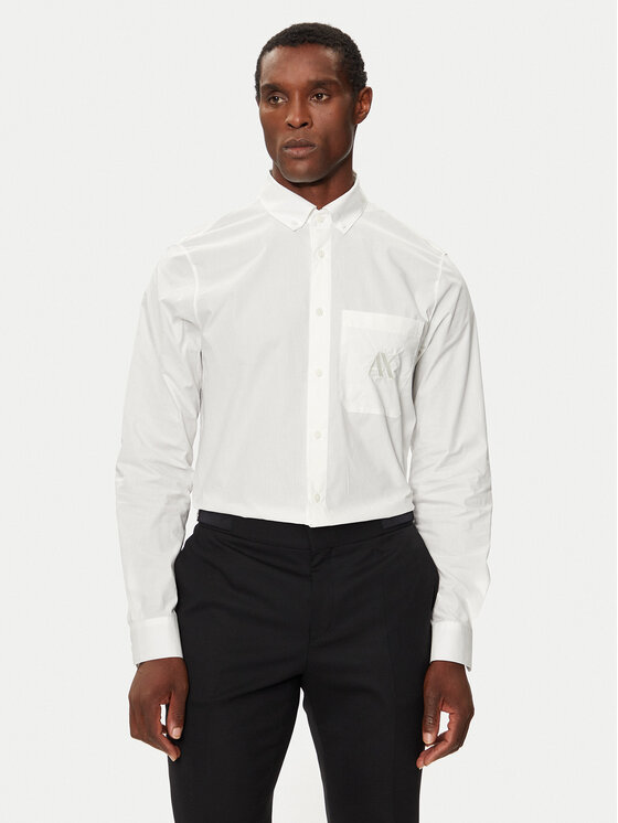 Armani Exchange Košeľa 6DZC21 ZN2VZ 1116 Biela Slim Fit