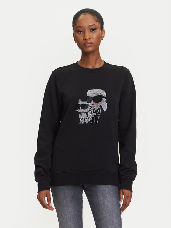 KARL LAGERFELD KARL LAGERFELD Μπλούζα A3W20069 Μαύρο Regular Fit