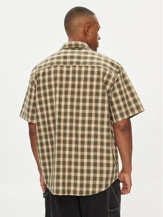 Vans Vans Marškiniai Hadley Ss Woven VN000G76 Écru Regular Fit