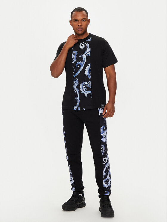 Versace Jeans Couture Versace Jeans Couture Marškinėliai 77GAH612 JS388 Juoda Regular Fit