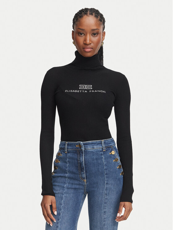 Elisabetta Franchi Elisabetta Franchi Ζιβάγκο MK-18B-66E2-V320 Μαύρο Slim Fit