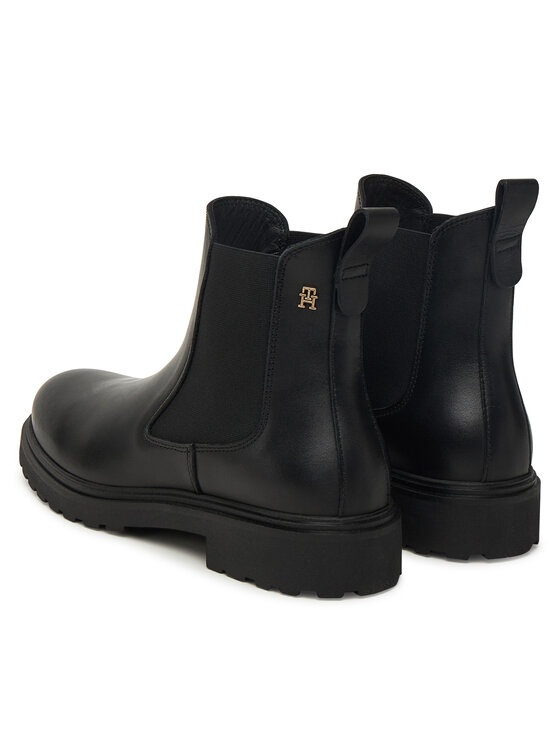 Tommy Hilfiger Tommy Hilfiger Bokacsizma Cleated FW0FW08766 Fekete