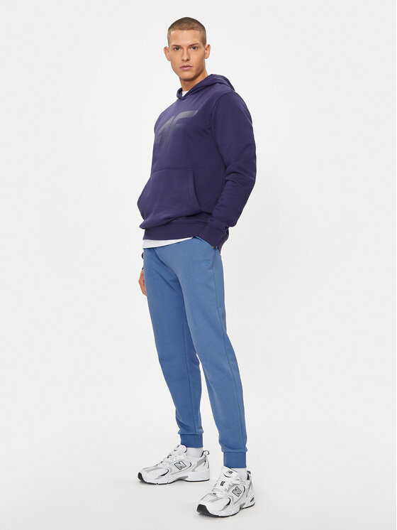 4F 4F Pantaloni da tuta 4FWSS24TTROM603 Blu Regular Fit