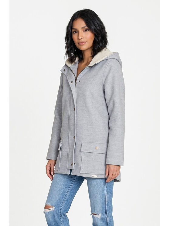 FIGL FIGL Kurtka zimowa M1348 Szary Regular Fit