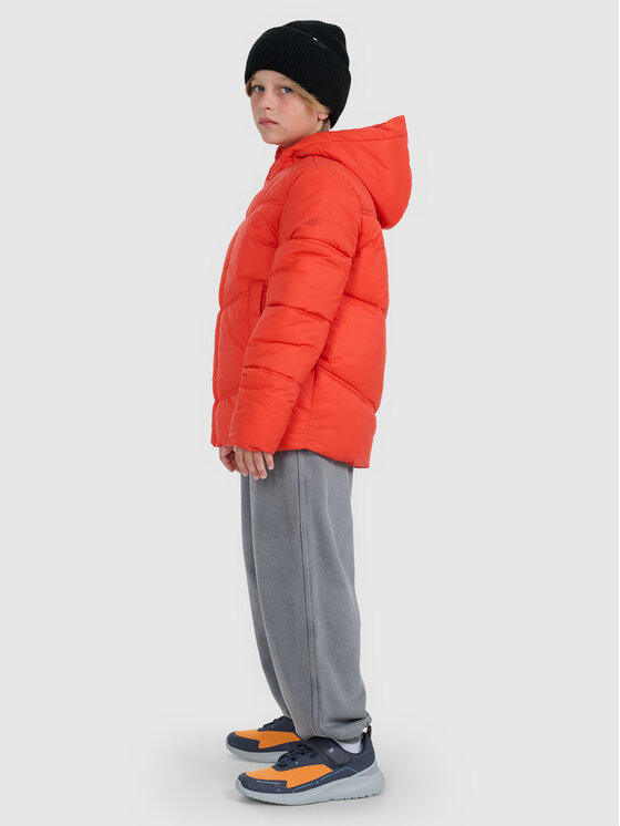 4F 4F Kurtka puchowa OUTERWEAR Czerwony Regular Fit