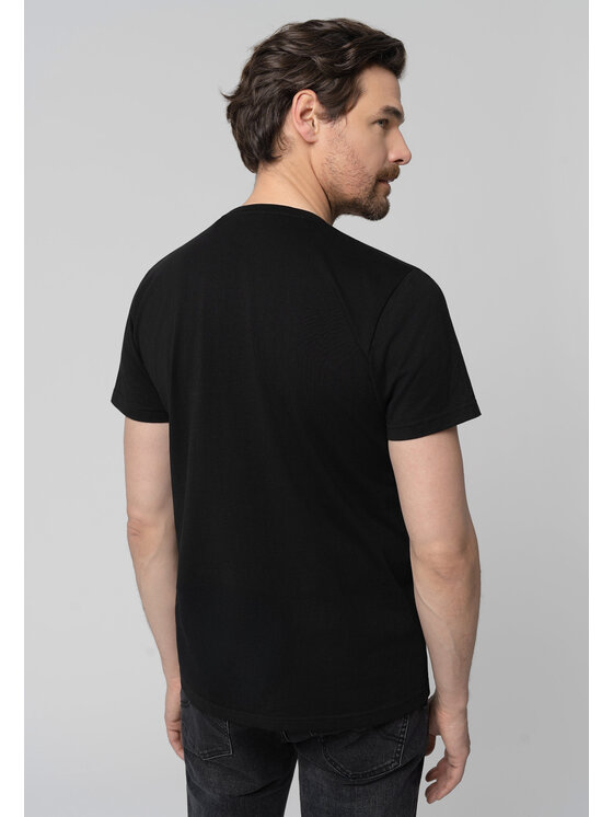 Volcano Volcano T-Shirt T-RINE Czarny Regular Fit