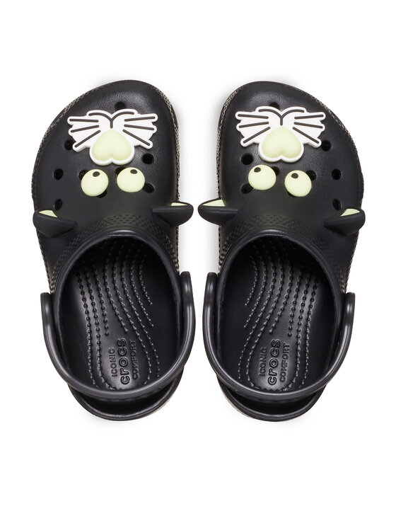 Crocs Crocs Şlapi Classic Glow Black Cat Clog K 210387 Negru