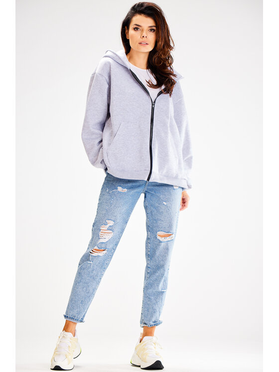 Awama Awama Bluza A610 Szary Basic Fit
