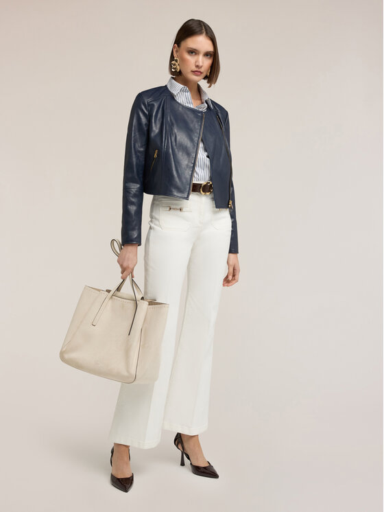 Motivi Motivi Giacca in similpelle R315Q001115N034 Blu Regular Fit