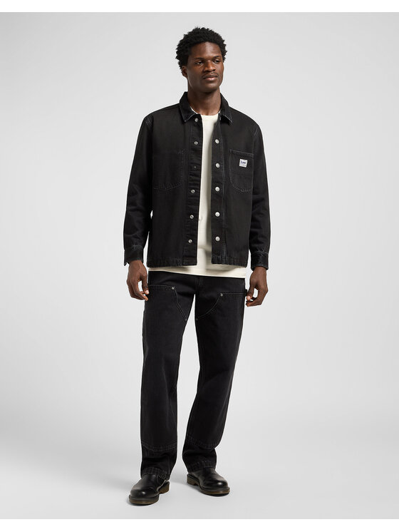 Lee Lee Jeansy DOUBLE KNEE CARPENTER Czarny Loose Fit