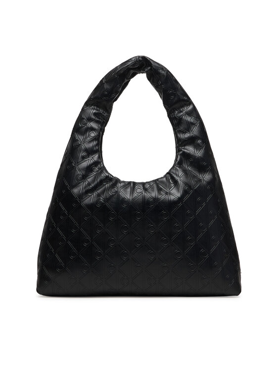 Calvin Klein Calvin Klein Handtasche Emblem Aop Puffer Lg Shoulder Ba LV04F3199G Schwarz