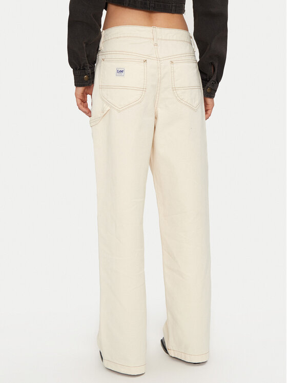 Lee Lee Jeansy Carpenter 112355552 Écru Loose Fit