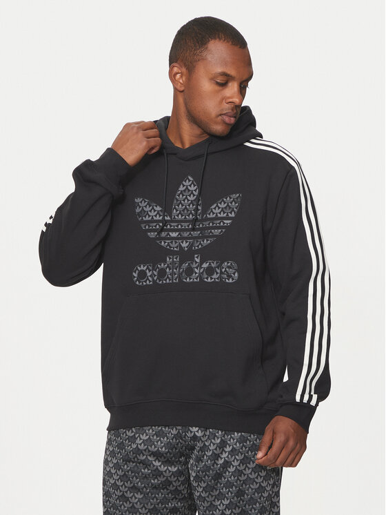 adidas Bluză Classic Mono Graphic IS2933 Negru Regular Fit