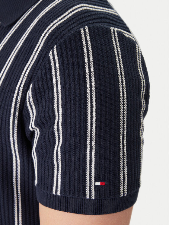 Tommy Hilfiger Tommy Hilfiger Polokošile Vertical MW0MW41949 Tmavomodrá Regular Fit