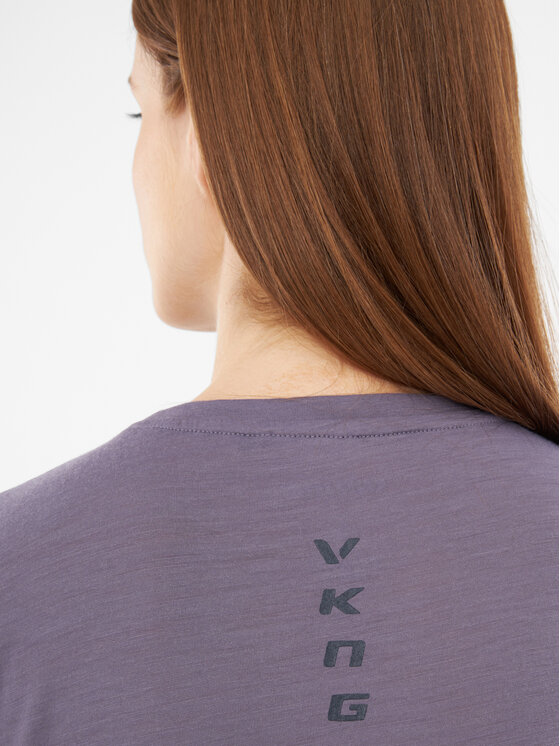 Viking Viking Koszulka techniczna T-shirt Salen Lady Merino Fioletowy Regular Fit