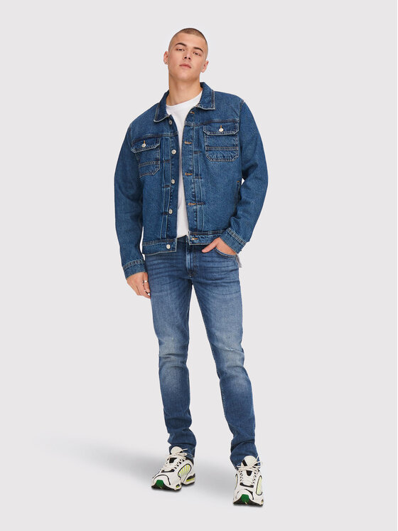 Only & Sons Only & Sons Jeans hlače Loom 22023292 Modra Slim Fit