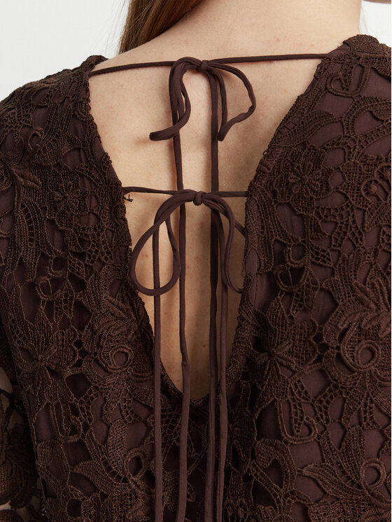 Bruuns Bazaar Bruuns Bazaar Блузка Sago Wini BBW4516 Коричневий Slim Fit