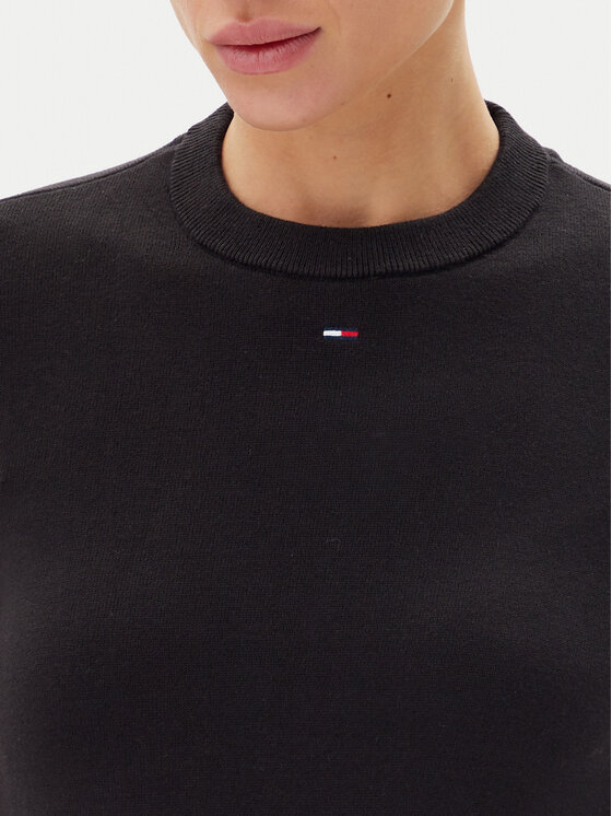 Tommy Jeans Tommy Jeans Pulover Essential DW0DW20159 Negru Regular Fit