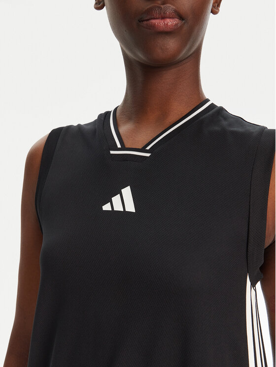 adidas adidas Igapäevane kleit Tiro Cut 3-Stripes Soft Mesh JG4118 Must Regular Fit