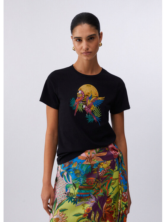 Liu Jo Liu Jo T-Shirt WA6237JS923P9372 Czarny Regular Fit
