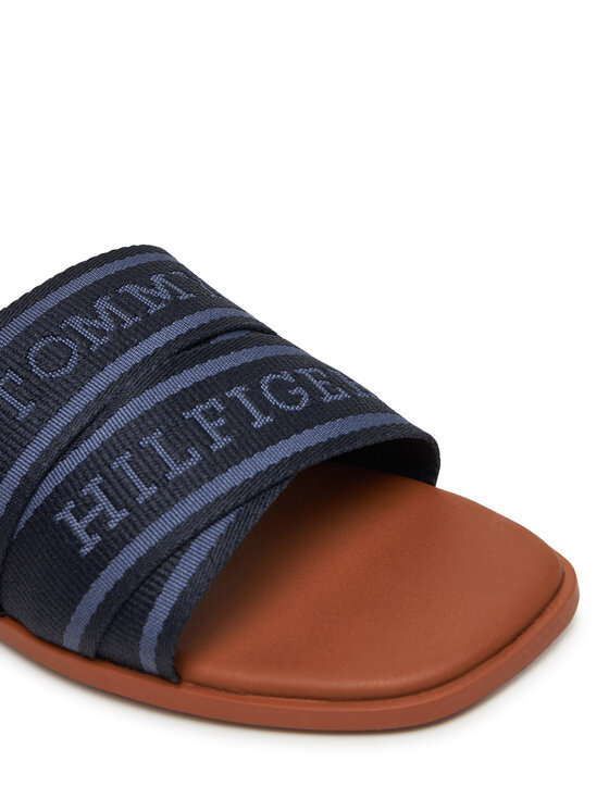 Tommy Hilfiger Tommy Hilfiger Klapki Webbing Mule FW0FW08421 Granatowy