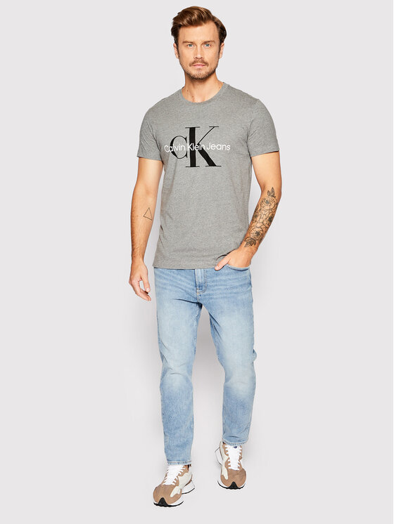 Calvin Klein Jeans Calvin Klein Jeans Тишърт J30J320935 Сив Slim Fit